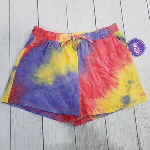 Suzzi Tie-Dye Drawstring Shorts Womens Size Medium